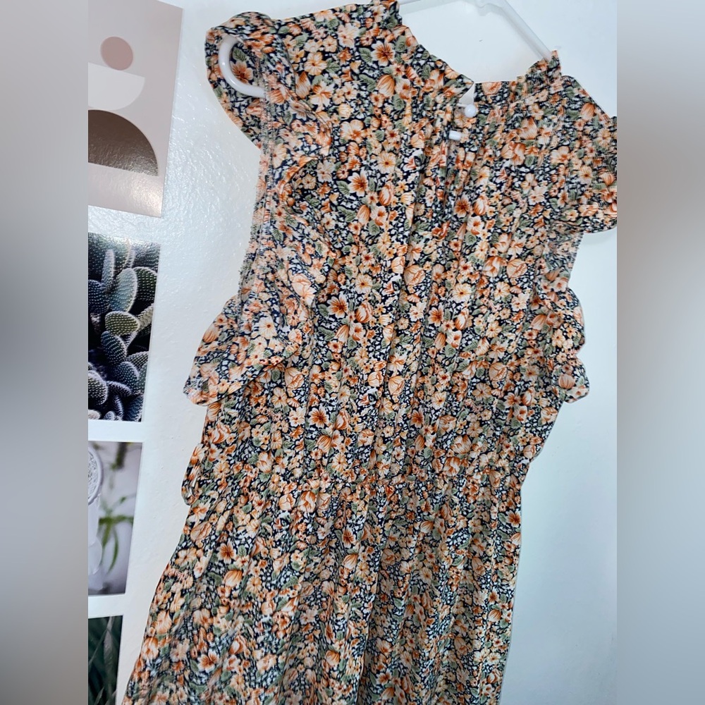 SHEIN Ruffled Floral Maxi Dress - Multicolor - Picture 5 of 5